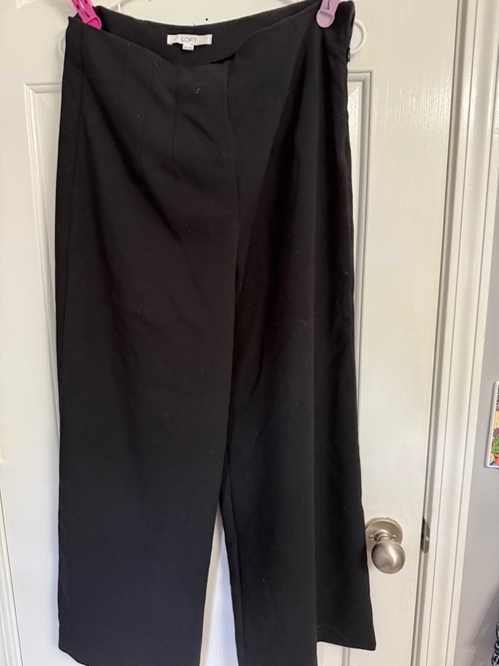 LOFT Black Wide-Leg Dress Pants